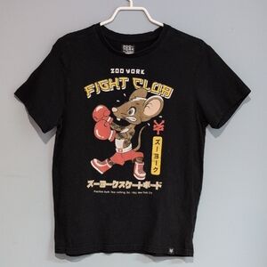 Zoo York  Flight Club Official Men's Graphic T-shirt Black Size Small